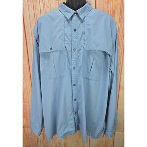 Orvis‎ Mens Blue Fishing Shirt XXL Nylon & Polyester